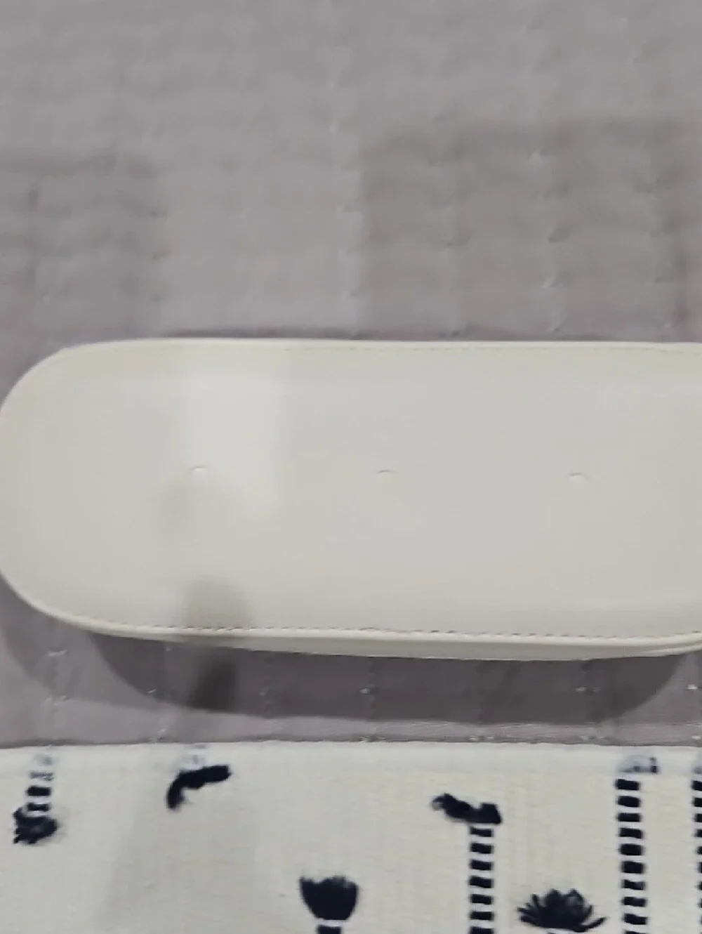 Lacoste White Leather Zip Eyewear Case